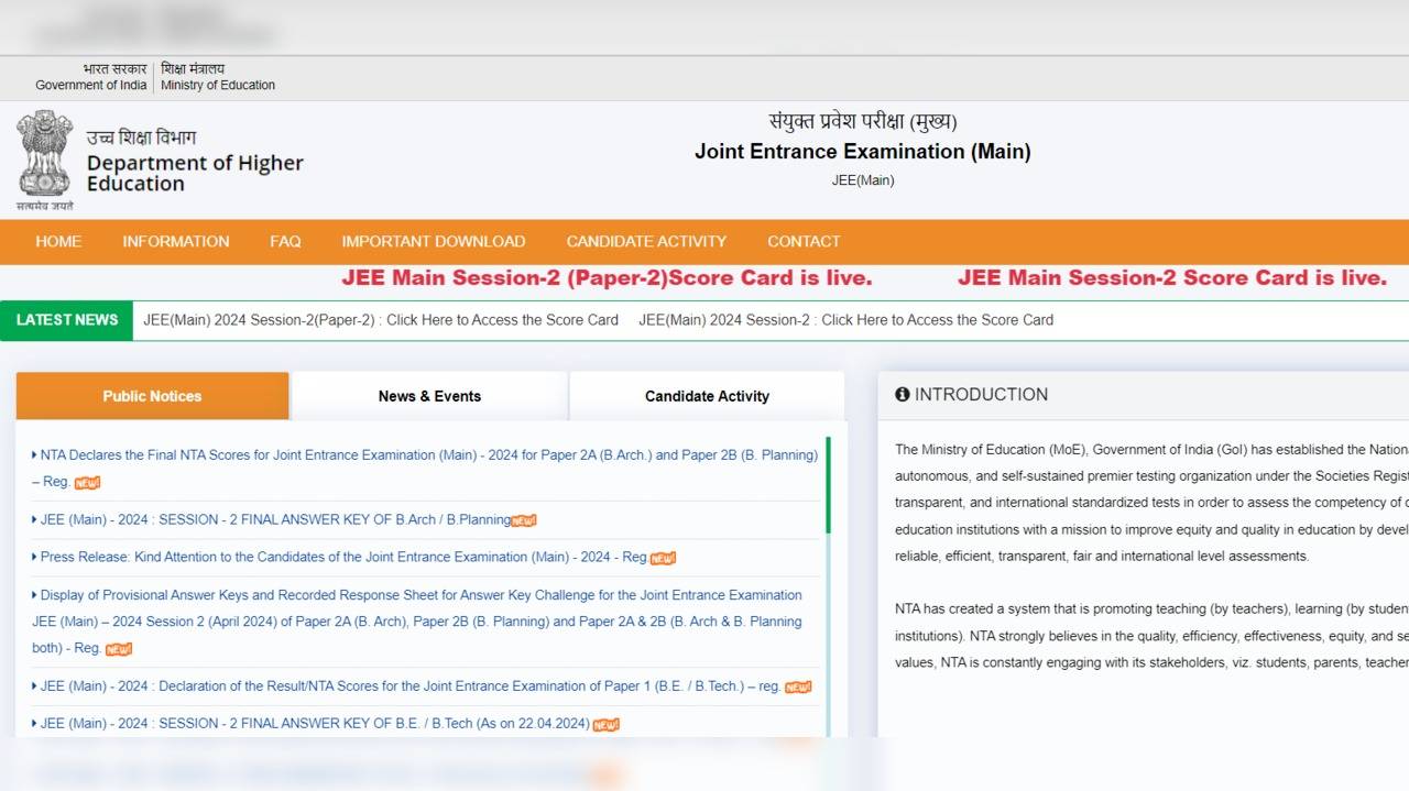 NTA Declares JEE Main 2024 Paper 2 Results: Find Out Who Topped