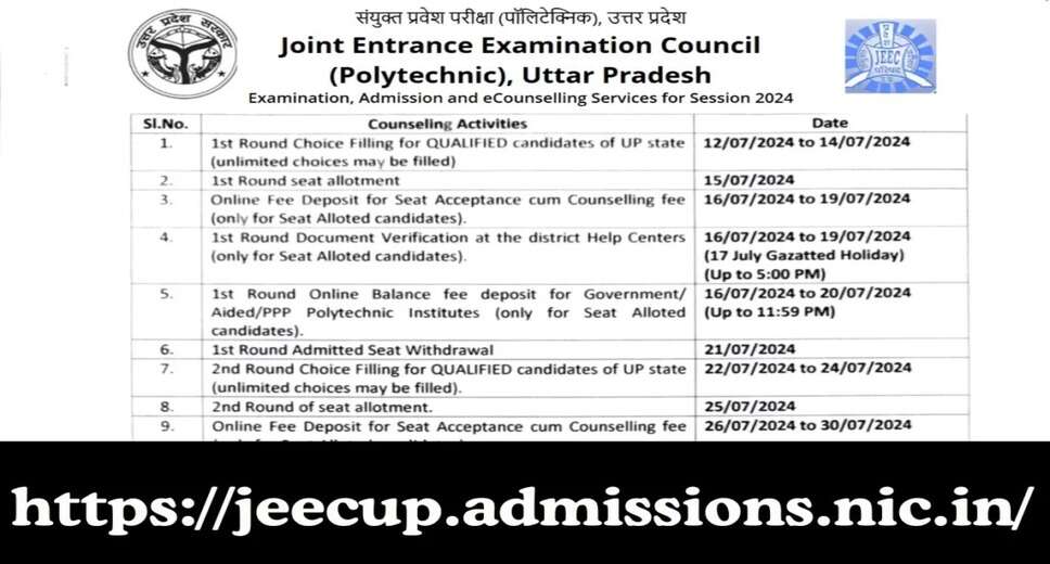 JEECUP 2024 Round 4 Counselling: Final Date for Choice Filling Process Approaching