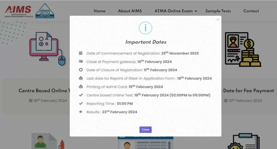 ATMA Registration July 2024 Open: Exam Scheduled for July 21 at maaims.com