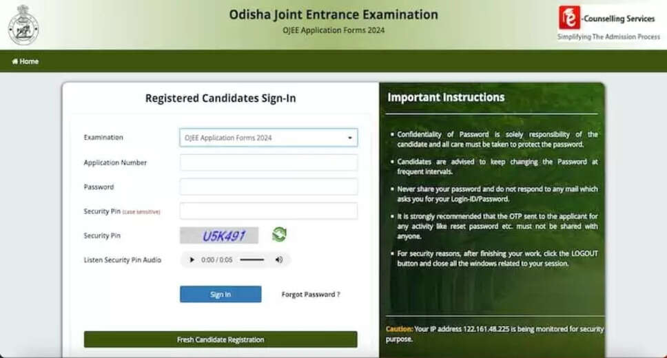 Hurry Up: Deadline for OJEE 2024 Registrations Approaching - Apply Now
