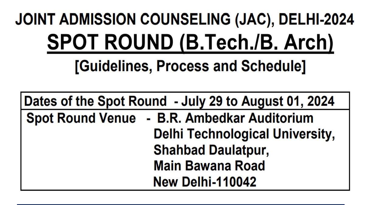 Spot Round Admissions for JAC Delhi 2024 Begin: Essential Documents You Need