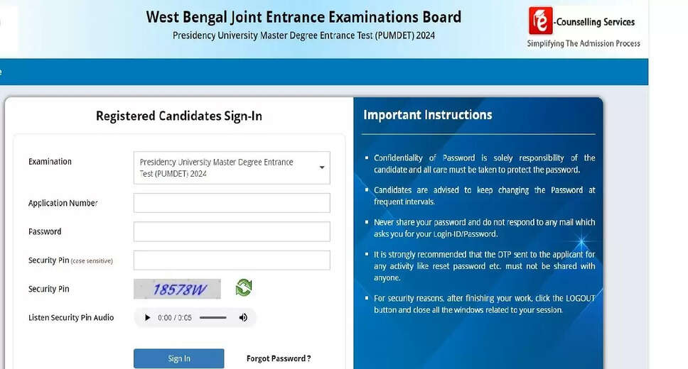 PUMDET 2024 Application Correction to Start from May 9 at wbjeeb.nic.in