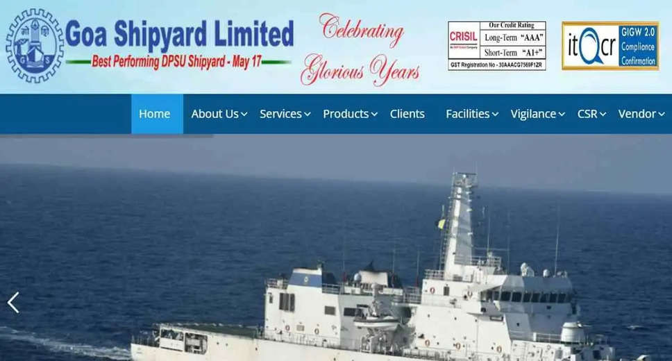 Goa Shipyard Recruitment 2024 Open! Apply Now for Management Trainee Posts