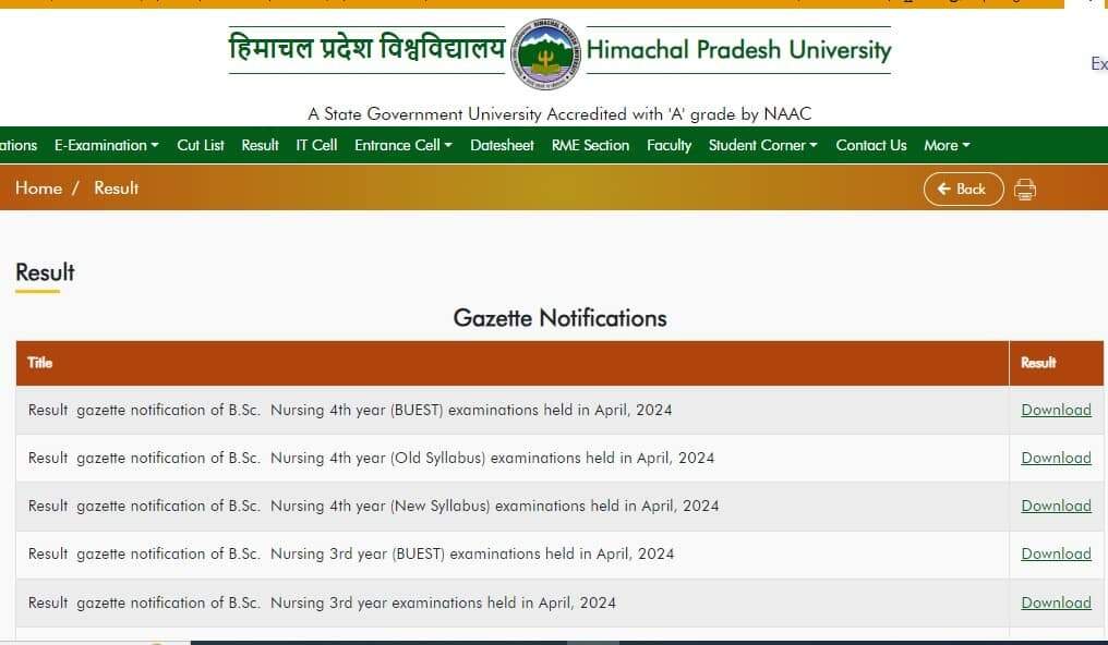 HPU Result Update 2024: Direct Link for UG and PG Marksheets Released at hpuniv.ac.in