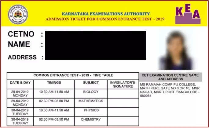 KCET Admit Card 2024 Out, Direct Link to Download