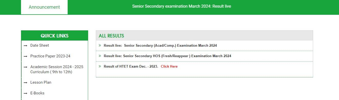 HBSE 12th Result 2024 Declared: Check Pass Percentage, Toppers List at bseh.org.in