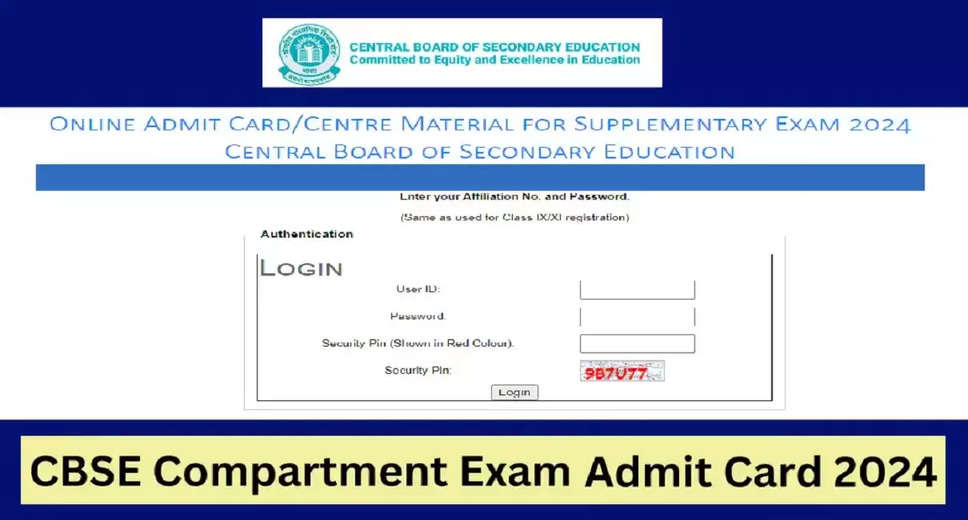 CBSE Compartment Admit Card 2024 Released: Exam Scheduled for July 15