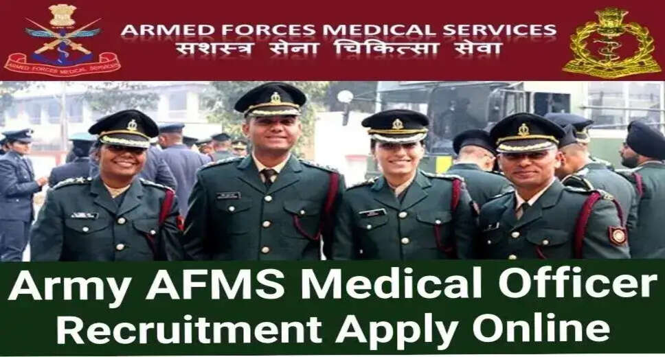 AFMS Medical Officer Recruitment 2023 – Apply Online for 650 Posts