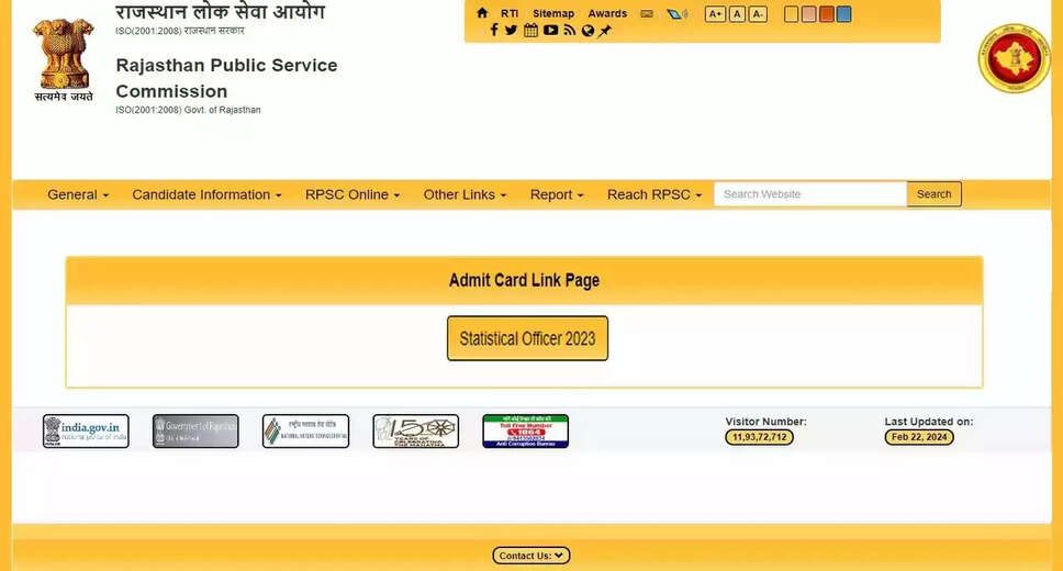 Download RPSC Statistical Officer 2023 Counselling Letter