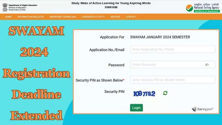 SWAYAM January 2024 Session: NTA Pushes Exam Registration Deadline To ...