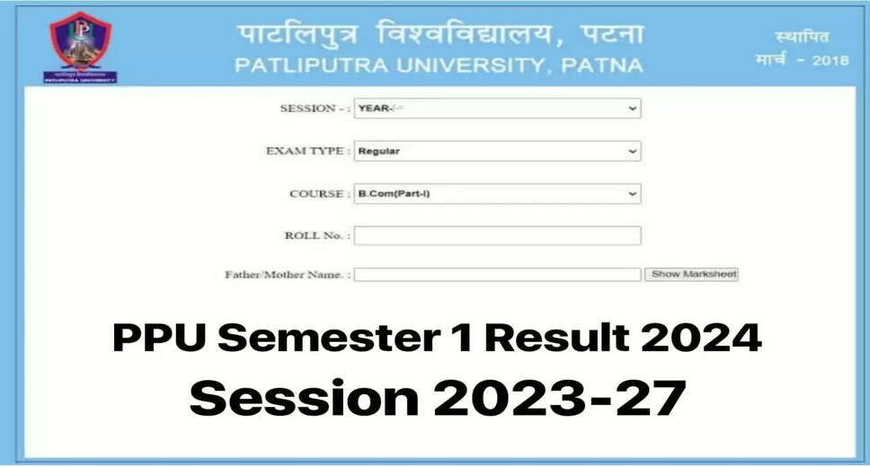 Patliputra University (PPU) UG 1st Semester Result 2024 Released: Download BA, BCom, BSc Marksheet Now!