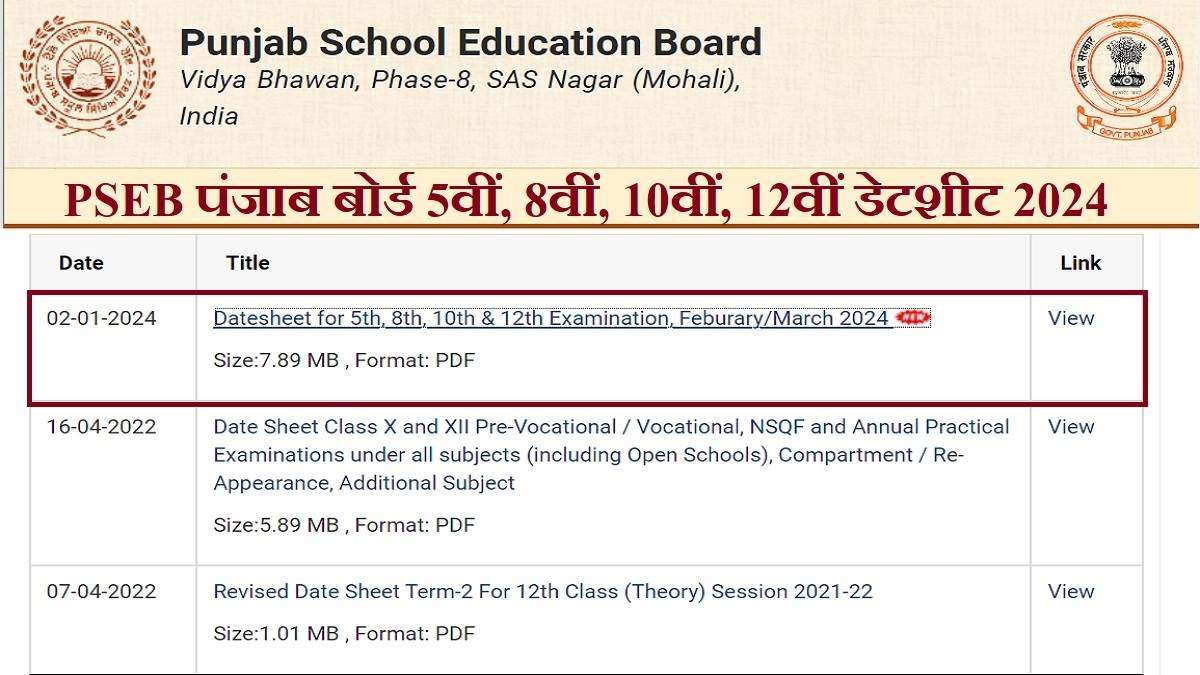 PSEB | Punjab School Education Board (@Pseb01) / X