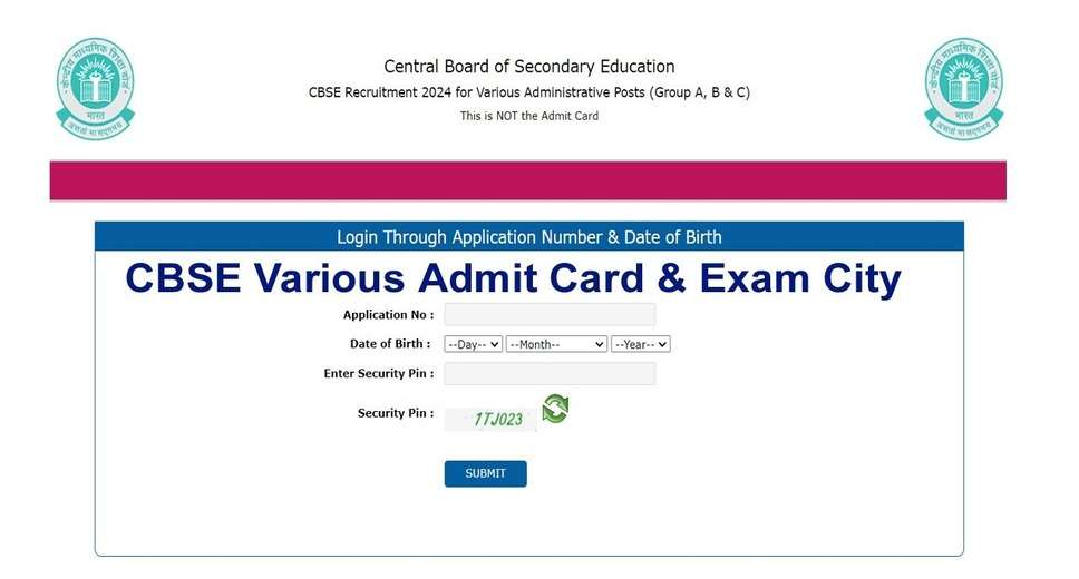 CBSE 2024 Exam Admit Card: Access for Assistant Secretary, JTO, Junior Accountant, and Other Positions