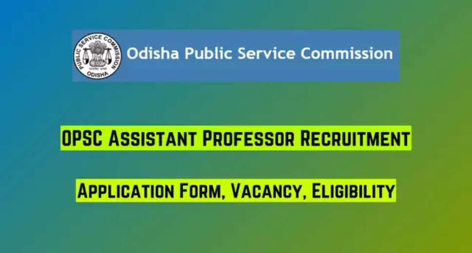 Last Date Extended: Apply Online for OPSC Assistant Professor 2024 Recruitment