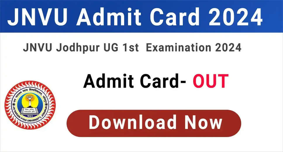 JNVU UG 1st Semester Exam 2024: Admit Cards Available Now! Download Here