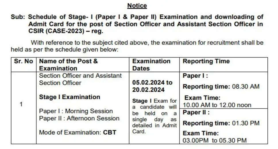 CSIR CASE SO ASO Admit Card 2024: Exam Dates for 444 Vacancies Announced!