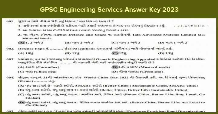 GPSC Gujarat Engineering Services Recruitment 2022: Answer Key Released, Apply Now for 143 Vacancies
