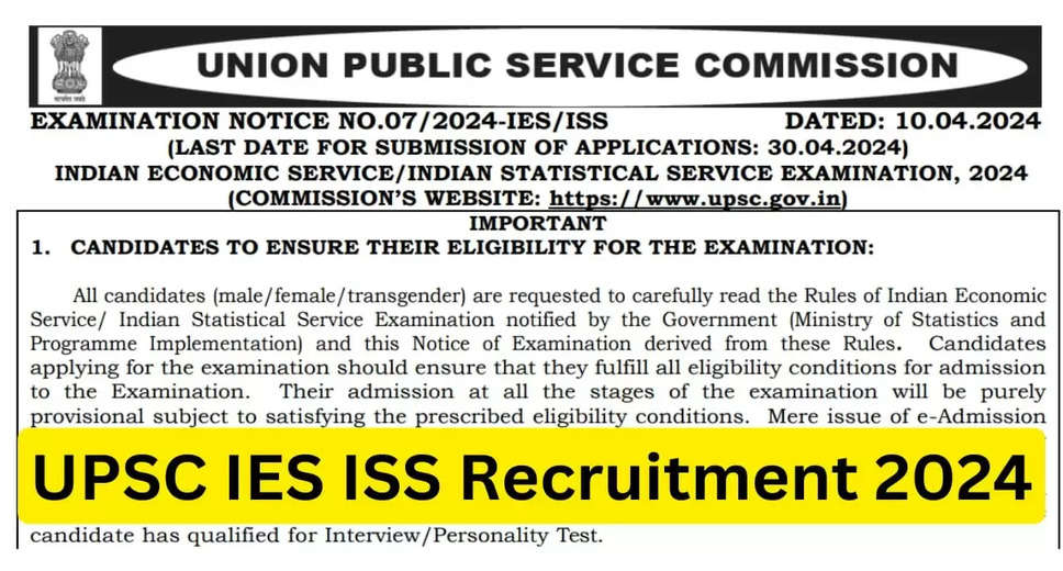 UPSC IES/ISS Exam 2024 Date Announced: Check the Exam Schedule Now