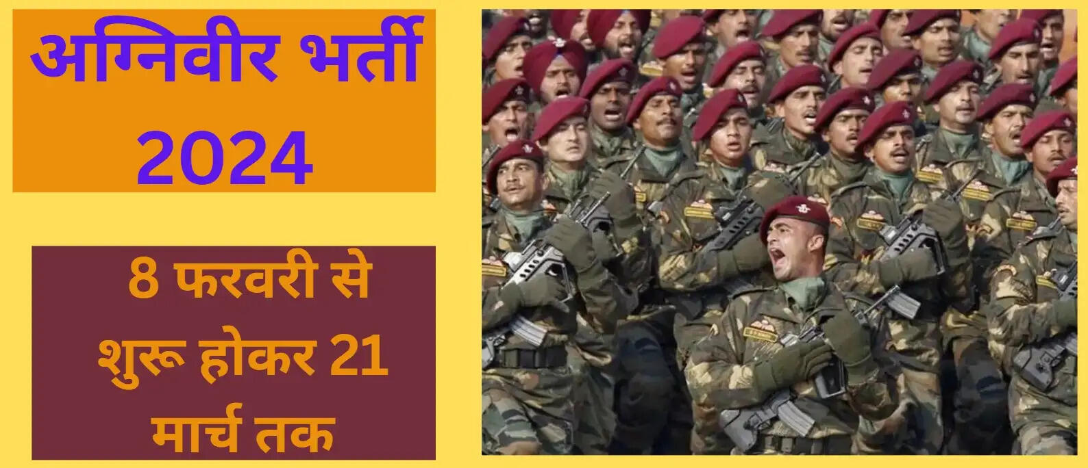 Agniveer Bharti 2024 Registration Dates Announced! Apply from February 8th