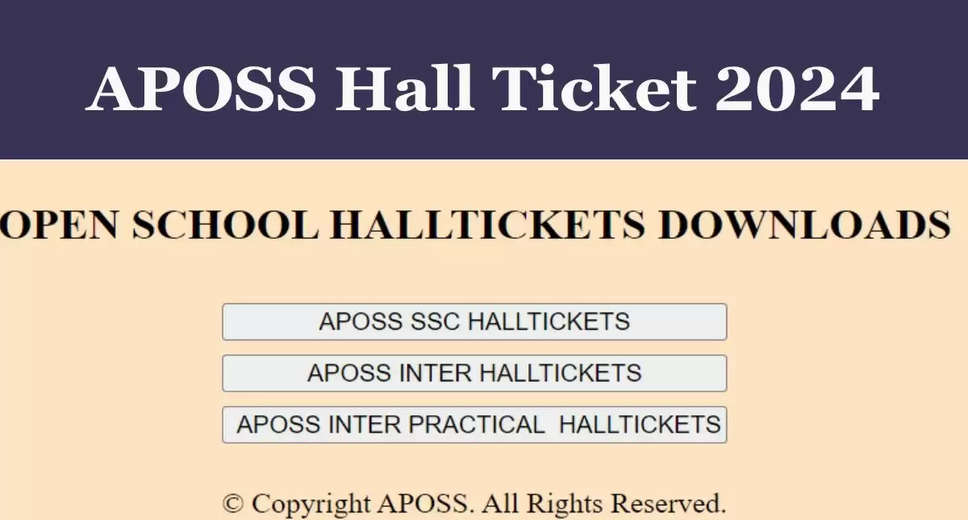 APOSS Class 10, 12 Admit Card 2024 Released: Download Here at apopenschool.ap.gov.in