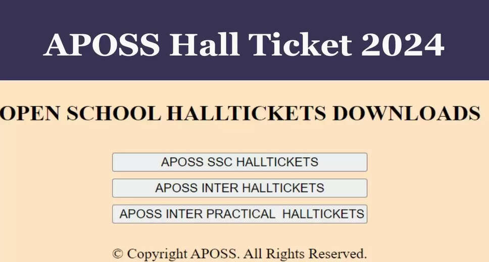 APOSS Class 10, 12 Admit Card 2024 Released: Download Here at apopenschool.ap.gov.in