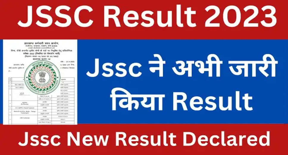 JSSC RTGCCE 2022 Result Declared: Check Your Results Now