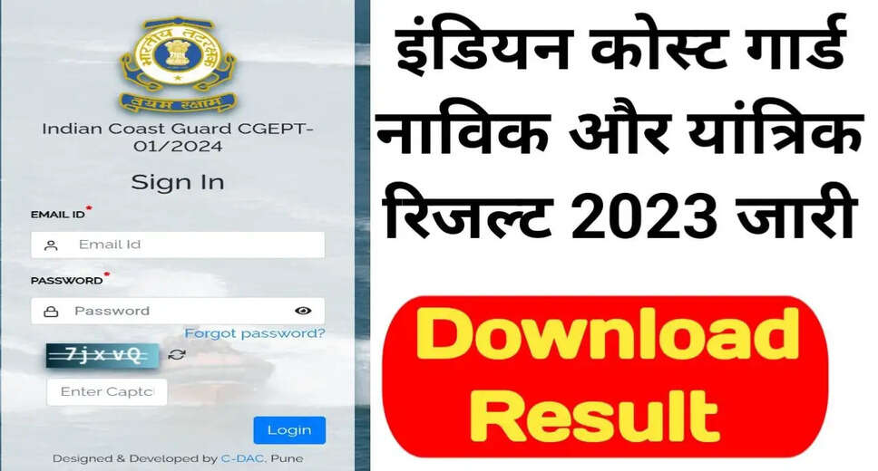 Coast Guard Navik, Yantrik Result 2023 Out: Check CGEPT 1/2024 Marks Now!