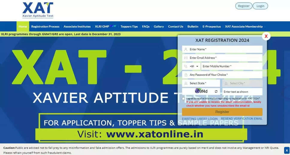 XAT 2024 Registration Process Begins; Don't Miss the Deadline to Fill Xavier Aptitude Test Application Form