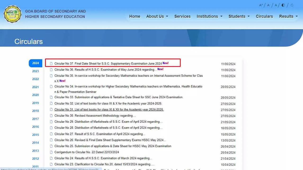 Goa Board SSC Supplementary Exam 2024 Schedule Out: Exams to Commence from June 18