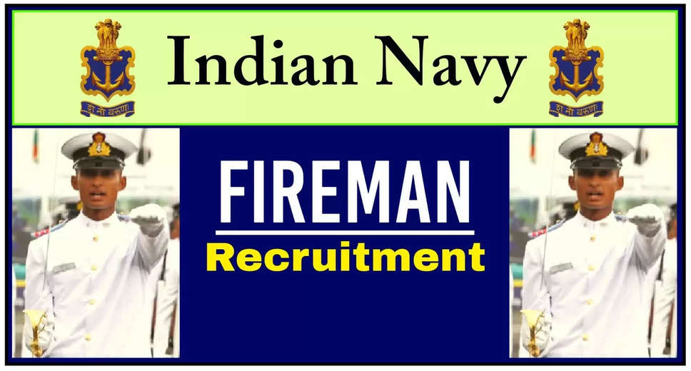Indian Navy Fireman Recruitment 2024: Vacancy, Eligibility, and Application Process Revealed