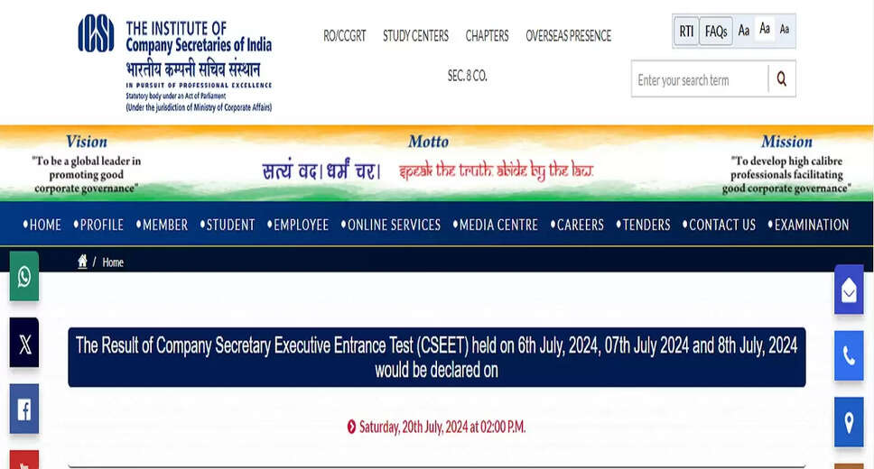 ICSI CSEET 2024 Results Expected Soon – Check Details on icsi.edu