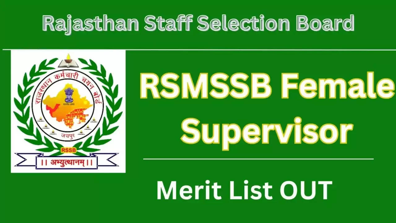 RSMSSB 2024 Supervisor (Women) Exam Result Declared – View Your Score