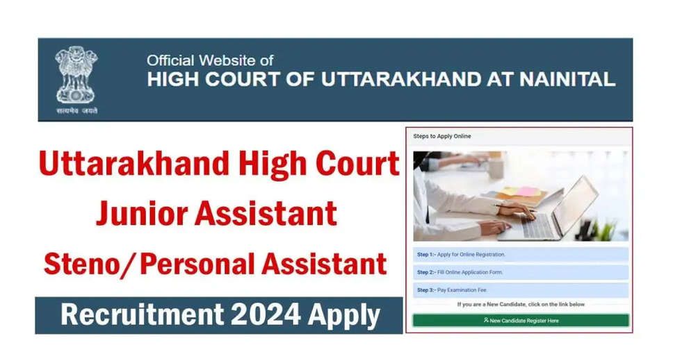 NTA Uttarakhand High Court Recruitment 2024: Apply for 139 Junior Assistant & Stenographer Posts