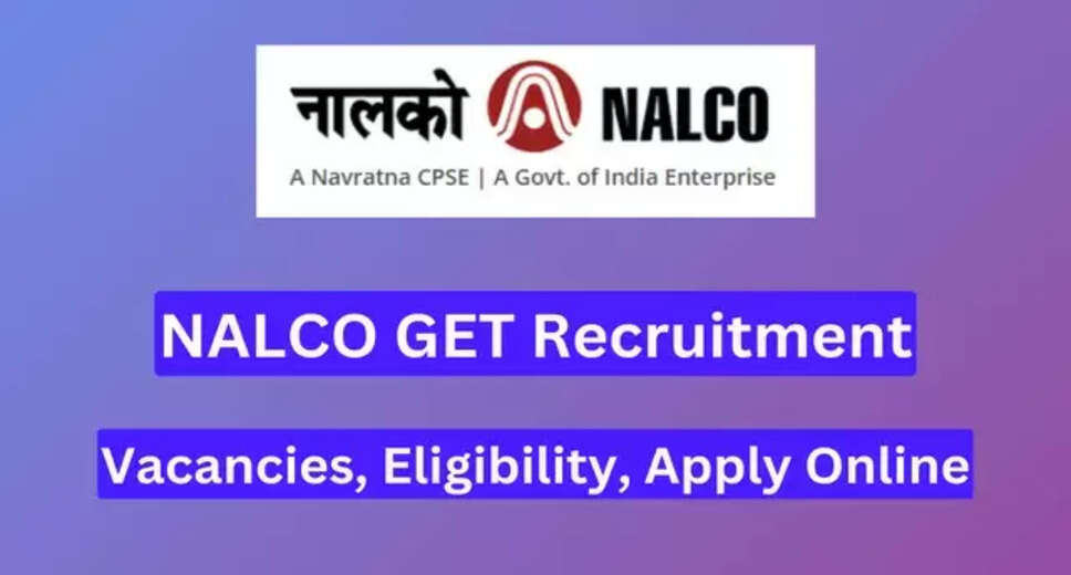 NALCO Recruitment 2024: Apply Online for 277 Graduate Engineer Trainee Posts
