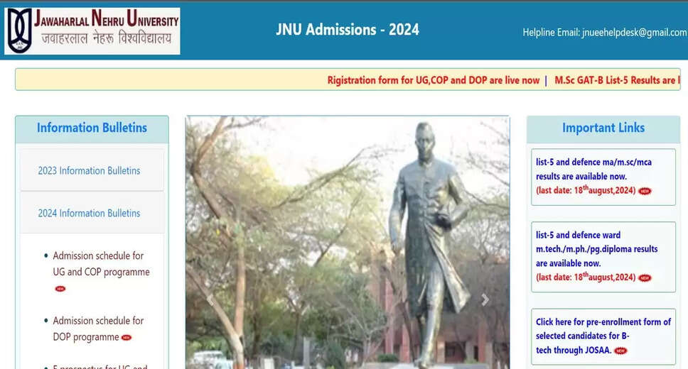 JNU UG 2024: Upcoming Release of First Merit List – Check Admission Schedule Here