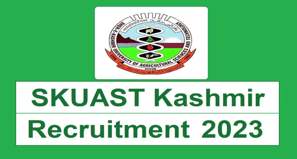 Sher-e-Kashmir University of Agricultural Sciences & Technology Jammu Hiring! Up to ₹31,000 Monthly Salary - Apply Now