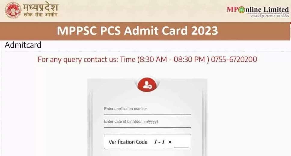 MPPSC Admit Card 2023: Download Link for MP PCS Prelims Exam Activated Tomorrow