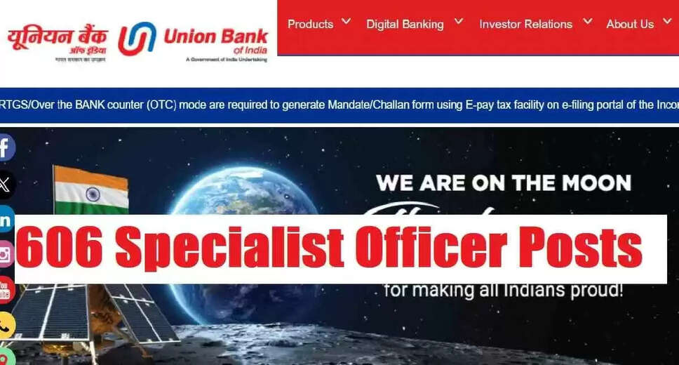Career in Banking Awaits! Apply for Union Bank SO Recruitment 2024: 606 Positions Open