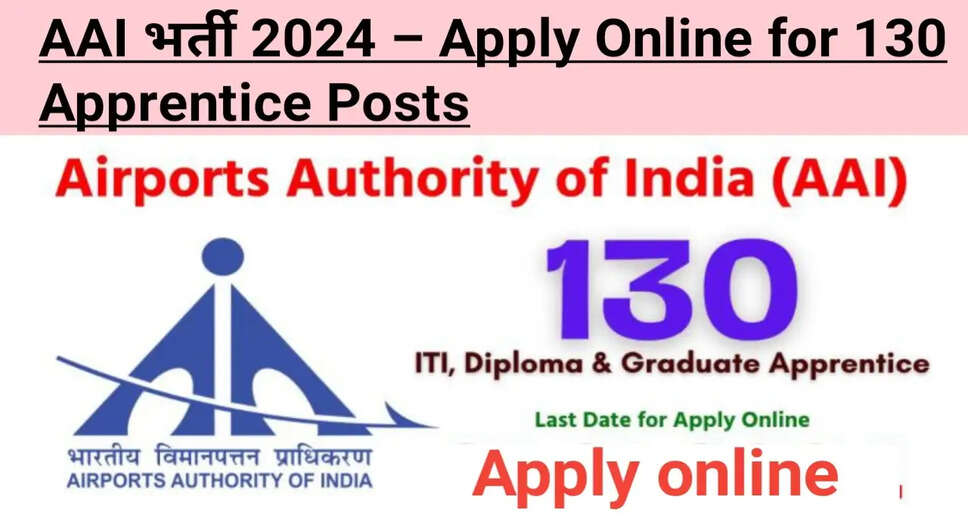 Airports Authority of India Recruitment 2024: 130 Apprentice Posts Open! Apply Online Now!