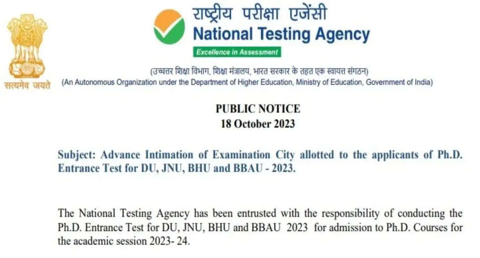 DU, JNU, BHU PhD entrance exam answer key released, check here