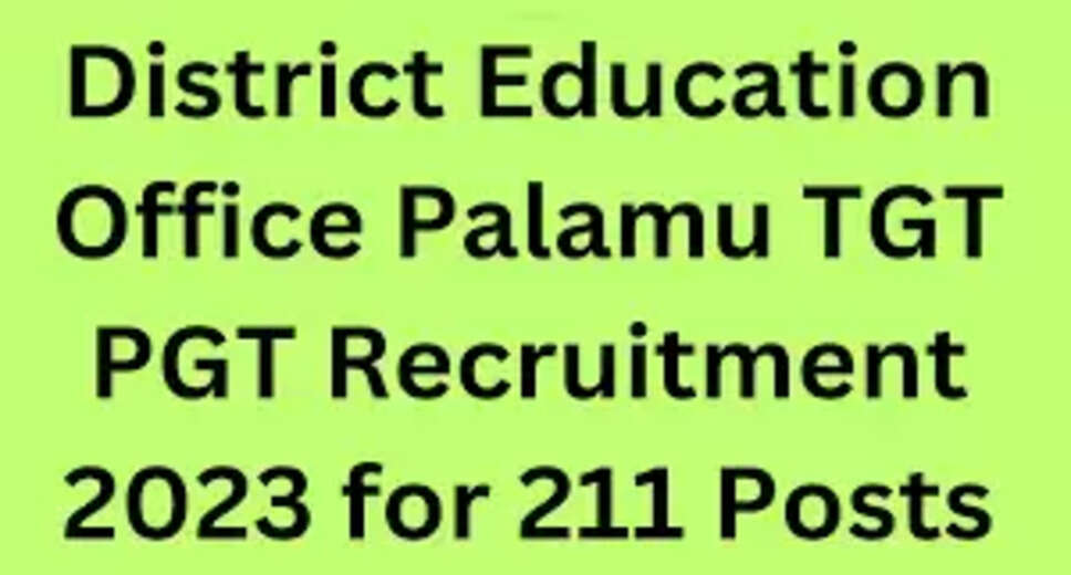 DISTRICT EDUCATION OFFICE, PALAMU Recruitment 2023: A great opportunity has emerged to get a job (Sarkari Naukri) in DISTRICT EDUCATION OFFICE, PALAMU (DISTRICT EDUCATION OFFICE, PALAMU). DISTRICT EDUCATION OFFICE, PALAMU has sought applications to fill the posts of Post Graduate and Trained Graduate Teacher (DISTRICT EDUCATION OFFICE, PALAMU Recruitment 2023). Interested and eligible candidates who want to apply for these vacant posts (DISTRICT EDUCATION OFFICE, PALAMU Recruitment 2023), they can apply by visiting the official website of DISTRICT EDUCATION OFFICE, PALAMU, District Education Office, Palamu.com. The last date to apply for these posts (DISTRICT EDUCATION OFFICE, PALAMU Recruitment 2023) is 5 March 2023.  Apart from this, candidates can also apply for these posts (DISTRICT EDUCATION OFFICE, PALAMU Recruitment 2023) directly by clicking on this official link District Education Office, Palamu.com. If you want more detailed information related to this recruitment, then you can see and download the official notification (DISTRICT EDUCATION OFFICE, PALAMU Recruitment 2023) through this link DISTRICT EDUCATION OFFICE, PALAMU Recruitment 2023 Notification PDF. A total of 211 posts will be filled under this recruitment (DISTRICT EDUCATION OFFICE, PALAMU Recruitment 2023) process.  Important Dates for DISTRICT EDUCATION OFFICE, PALAMU Recruitment 2023  Online Application Starting Date –  Last date for online application - 5 March 2023  DISTRICT EDUCATION OFFICE, PALAMU Recruitment 2023 Vacancy Details  Total No. of Posts- Post Graduate and Trained Graduate Teacher: 211 Posts  Eligibility Criteria for DISTRICT EDUCATION OFFICE, PALAMU Recruitment 2023  Post Graduate and Trained Graduate Teacher: Post Graduate degree in relevant subject from a recognized institute and experience  Age Limit for DISTRICT EDUCATION OFFICE, PALAMU Recruitment 2023  Post Graduate and Trained Graduate Teacher - The age limit of the candidates will be 55 years.  Salary for DISTRICT EDUCATION OFFICE, PALAMU Recruitment 2023  Post Graduate and Trained Graduate Teacher: As per rules  Selection Process for DISTRICT EDUCATION OFFICE, PALAMU Recruitment 2023  Post Graduate and Trained Graduate Teacher: Will be done on the basis of interview.  How to Apply for DISTRICT EDUCATION OFFICE, PALAMU Recruitment 2023  Interested and eligible candidates can apply through the official website of DISTRICT EDUCATION OFFICE, PALAMU (District Education Office, Palamu.com) latest by 5 March 2023. For detailed information in this regard, refer to the official notification given above.  If you want to get a government job, then apply for this recruitment before the last date and fulfill your dream of getting a government job. You can visit naukrinama.com for more such latest government jobs information.