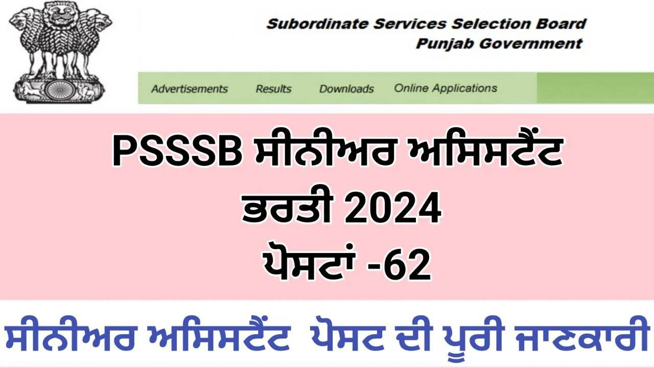 PSSSB 2023 Recruitment: Reopened Online Forms for Multiple Positions