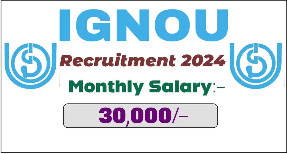 IGNOU Faculty Recruitment 2024: Apply for Academic Associate (Fashion Design) Post
