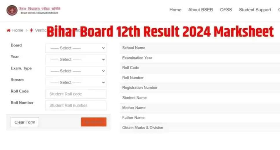 Bihar Board Intermediate (Class 12) Results 2024: Direct Link to Check Scores