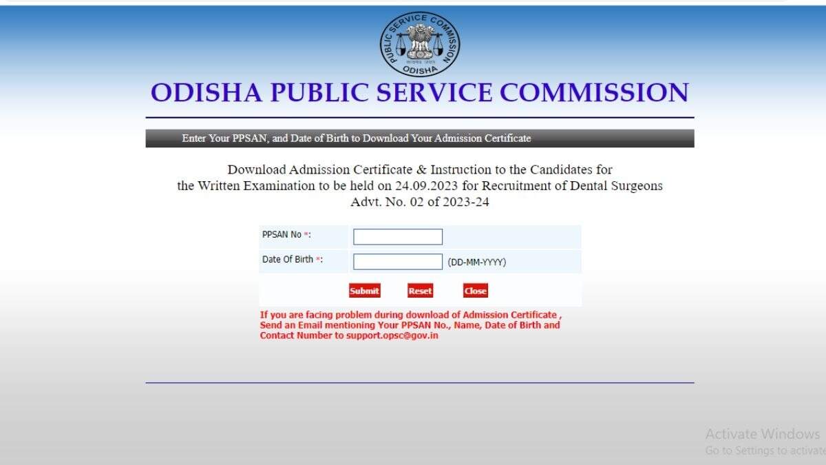 OPSC Dental Surgeon Document Verification Schedule 2023 Released