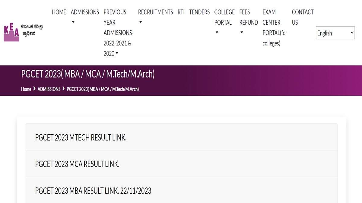 Karnataka PGCET 2023 Result Declared: Check Scores and Ranks Online