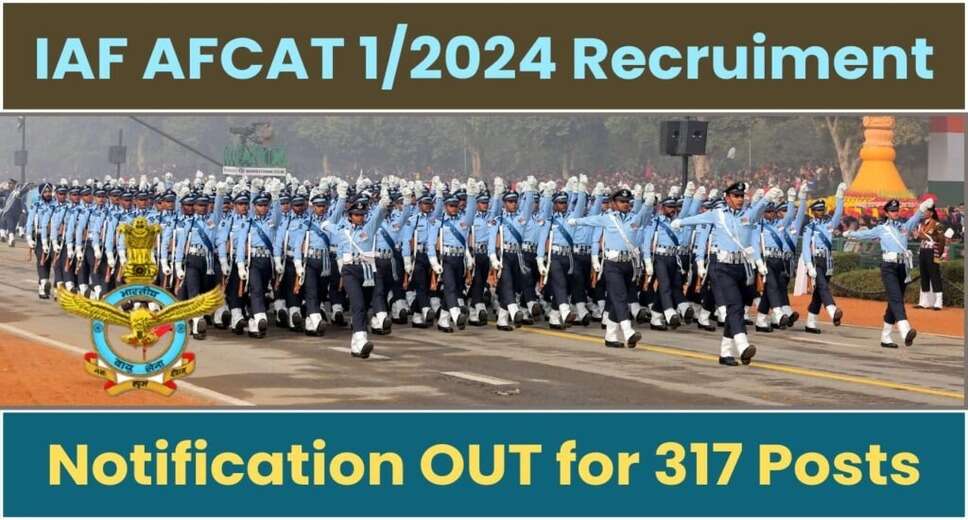 Indian Air Force AFCAT 01/2024 Recruitment Notification Released, Apply Online for 327 Posts