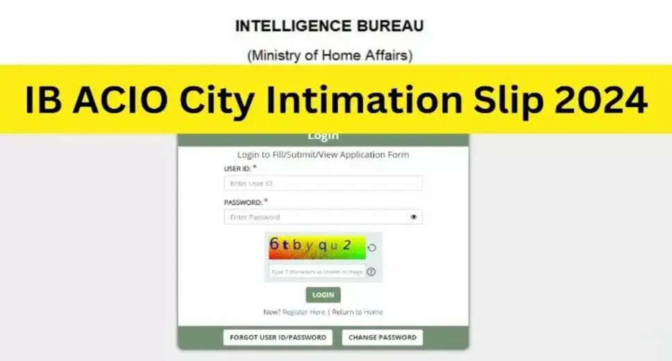 IB ACIO Exam City & Dates Announced! Tier-I on Jan 17 & 18, 2024