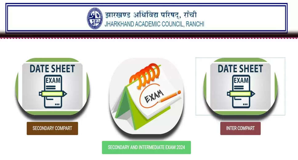 JAC Releases Schedule for Jharkhand Board 10th, 12th Supplementary Exams 2024