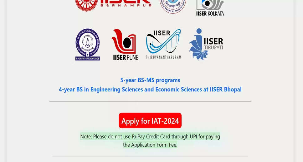 IISER Admission Portal Unlocks Edit Option Today @iiseradmission.in; Step-by-Step Guide to Update Information